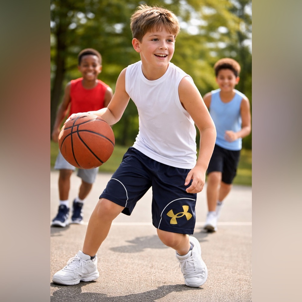 Under Armour Youth Black/Gold/White Perimeter Shorts